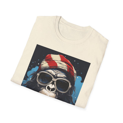 Cool Gorilla Graphic Tee, Fun Casual Wear, Perfect for Gifts, Chill Vibes, Great for Parties, Everyday Style, Unique Fashion Statement