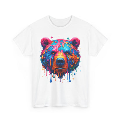 Colorful Bear Unisex Heavy Cotton Tee - Vibrant Art T-Shirt