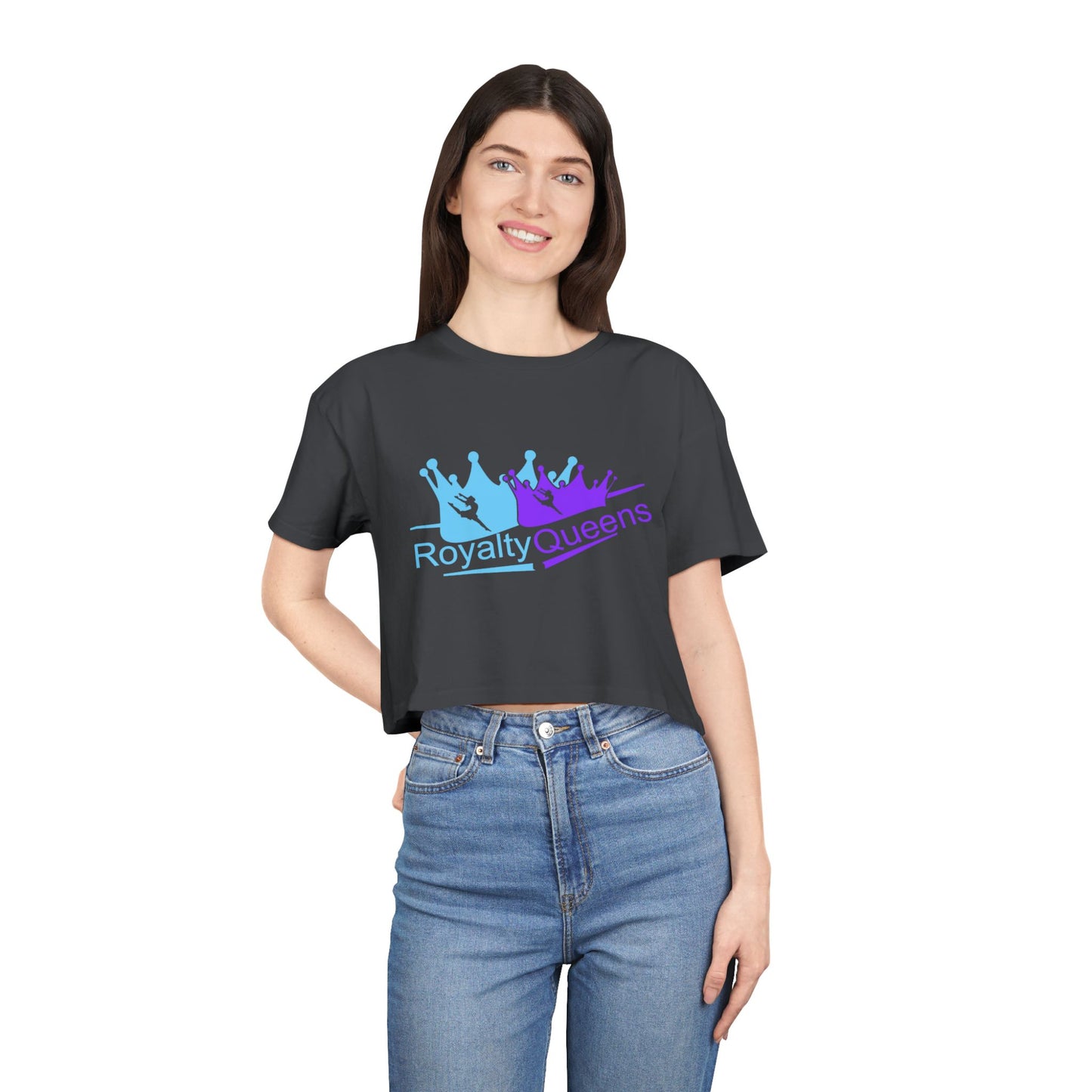 Royalty Queens Women's Crop Tee - Cute Summer Top, Inspirational Shirt, Gift for Her, Birthday Present, Casual Outfit