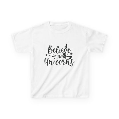 Believe in Unicorns Kids T-Shirt - Inspirational Cotton Tee for Dreamers