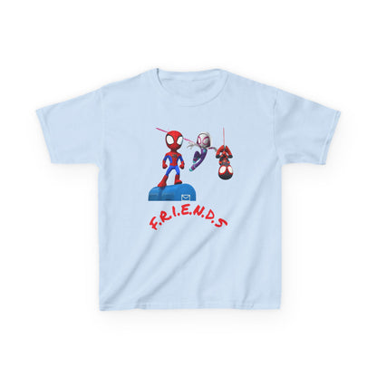 Kids' Friends Spider-Man Tee - Fun & Colorful Cotton T-Shirt for Young Superheroes