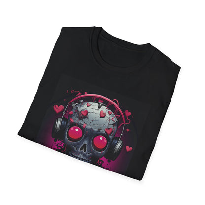 Edgy Skull Graphic T-Shirt with Headphones