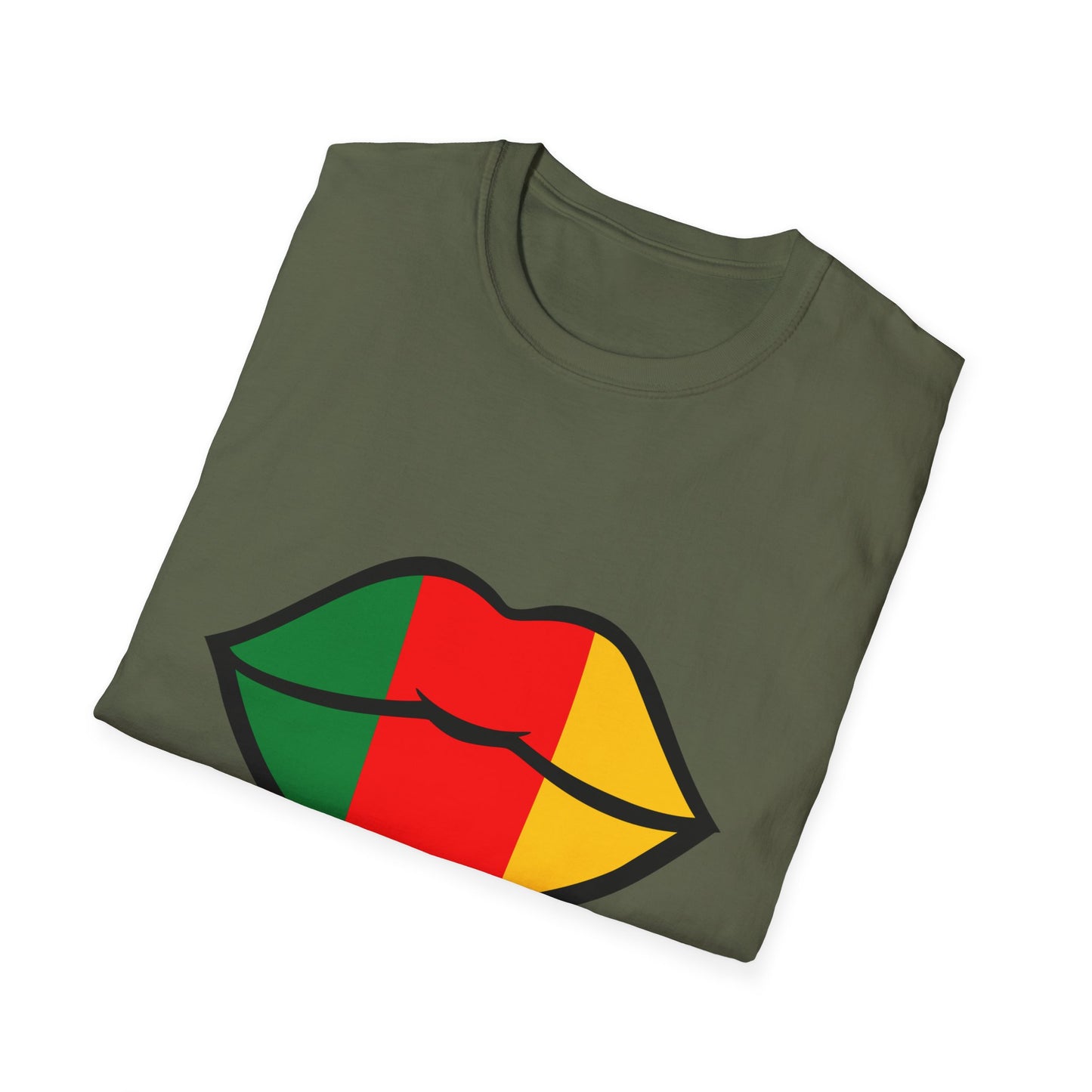 Cameroon Lips Unisex Softstyle T-Shirt, Graphic Tee, Statement Shirt, Cultural Pride Apparel, Casual Wear, Gift Idea