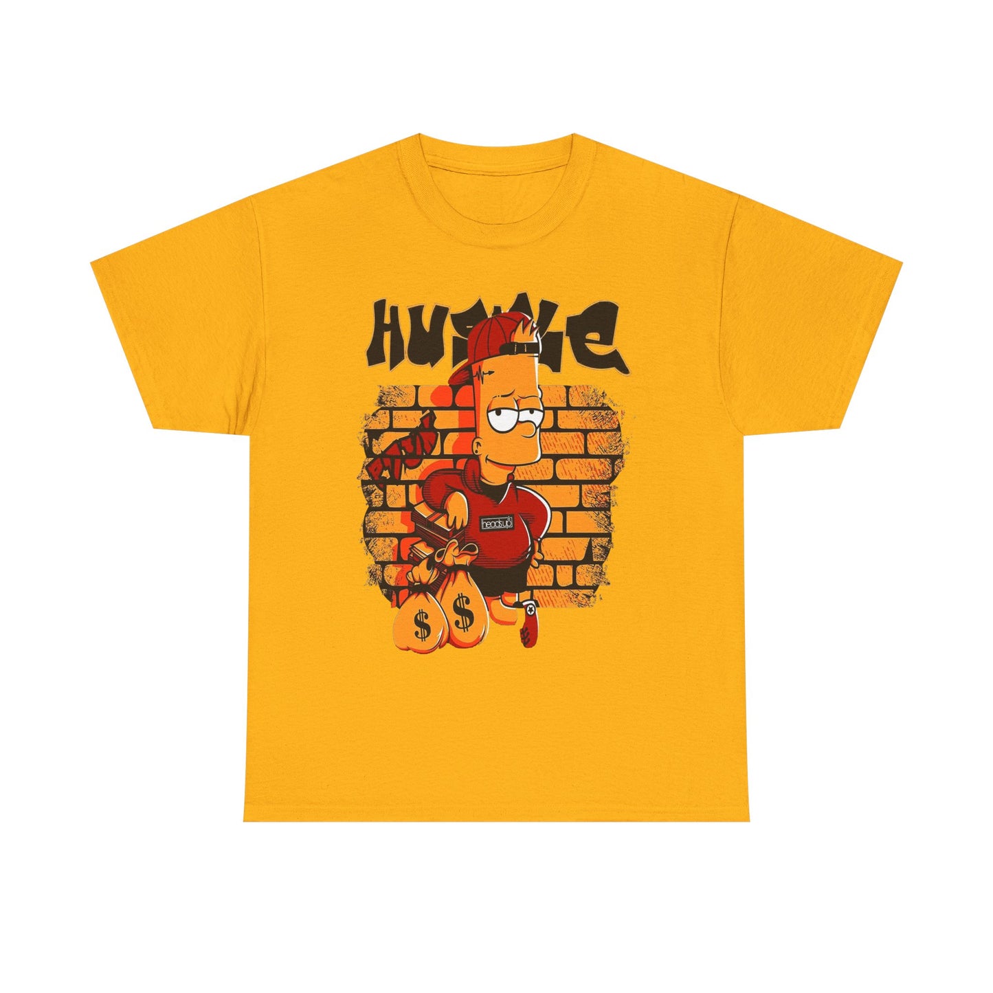 Hustle Graphic Tee - Unisex Heavy Cotton T-Shirt with Bart Design