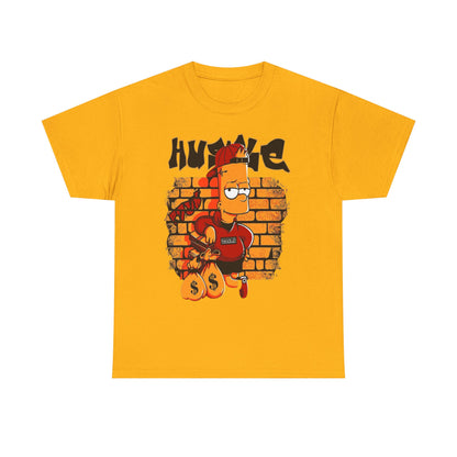 Hustle Graphic Tee - Unisex Heavy Cotton T-Shirt with Bart Design