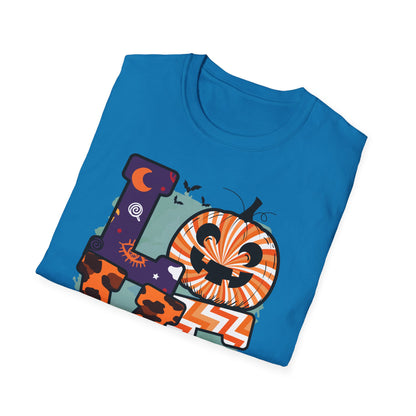 Halloween Love T-Shirt | Unisex Softstyle Tee for Fall | Spooky Season Apparel | Cute Halloween Shirt | Gift for Ghost Lovers