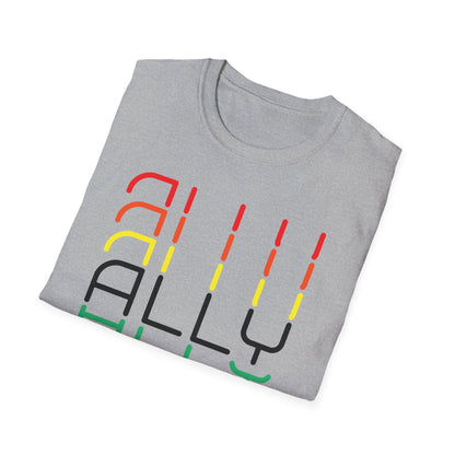 Pride Ally Unisex T-Shirt | Softstyle Tee for LGBTQ+ Support | Perfect for Pride Month, Festivals, or Everyday Wear