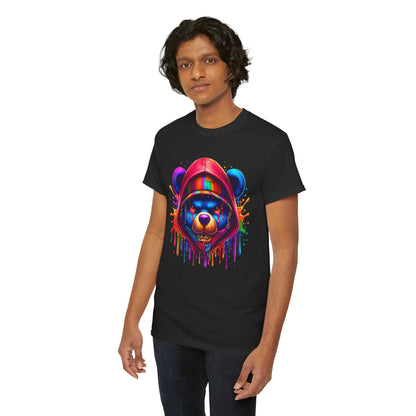 Colorful Graffiti Bear Unisex Heavy Cotton Tee