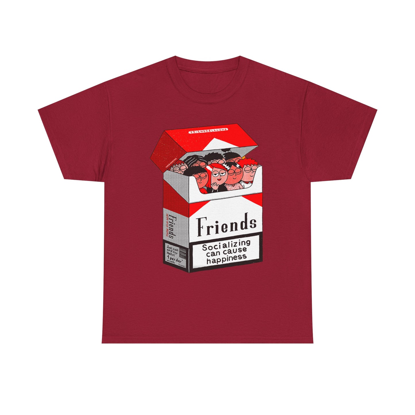 Friends Socializing Unisex Heavy Cotton Tee - Fun Graphic T-Shirt
