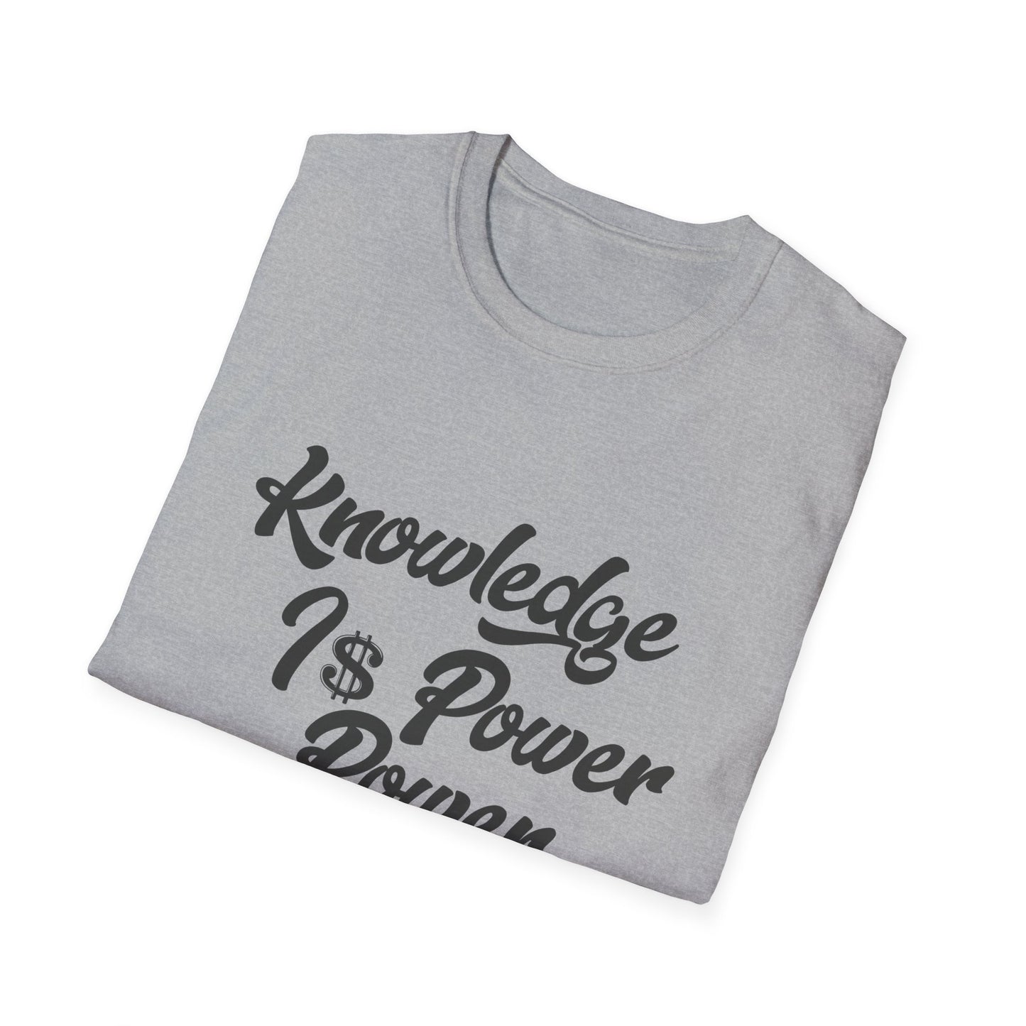 Knowledge Is Power Unisex Softstyle T-Shirt - Stylish Motivational Tee