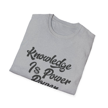 Knowledge Is Power Unisex Softstyle T-Shirt - Stylish Motivational Tee