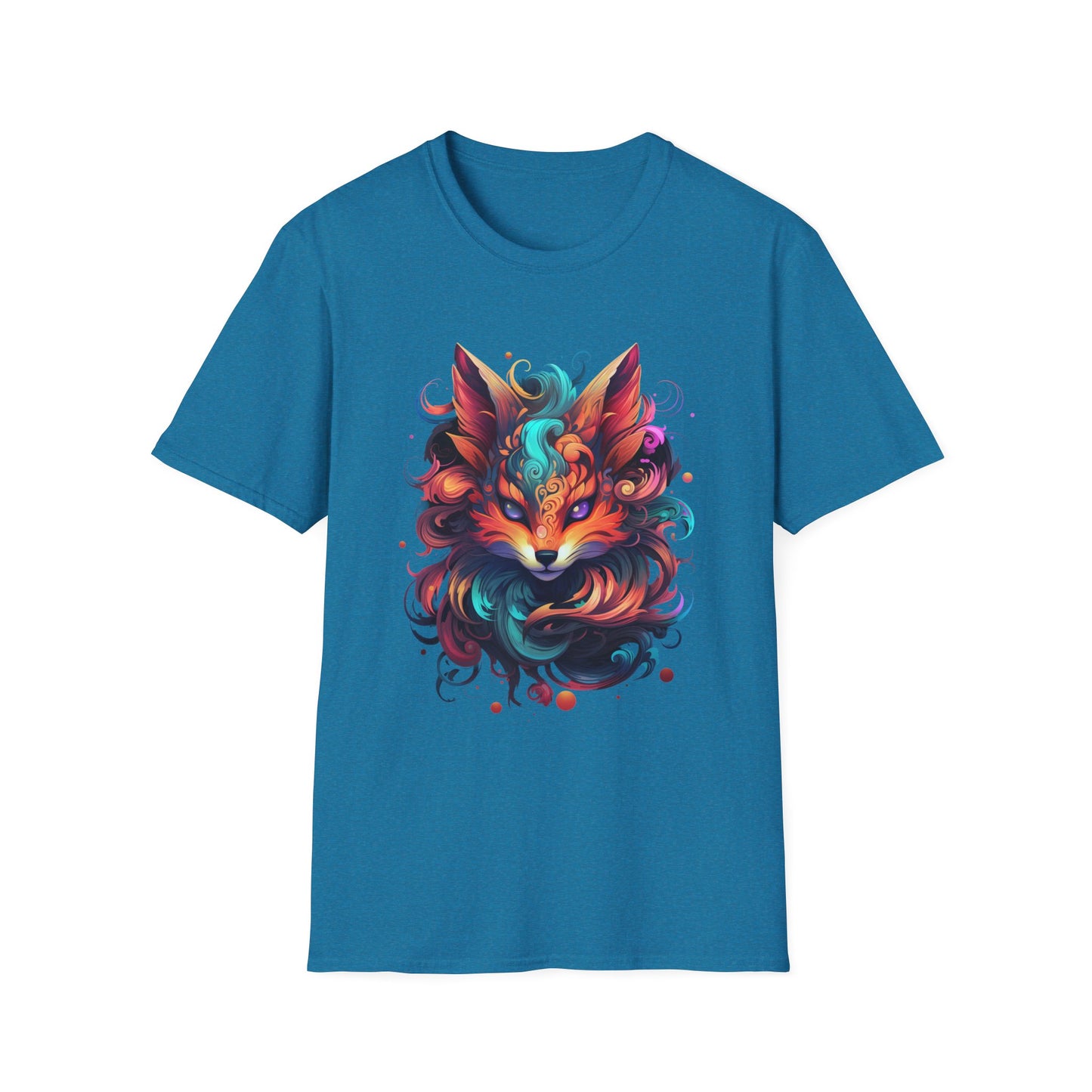 Colorful Fox Illustration Unisex T-Shirt - Vibrant Art Tee