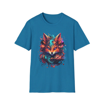 Colorful Fox Illustration Unisex T-Shirt - Vibrant Art Tee