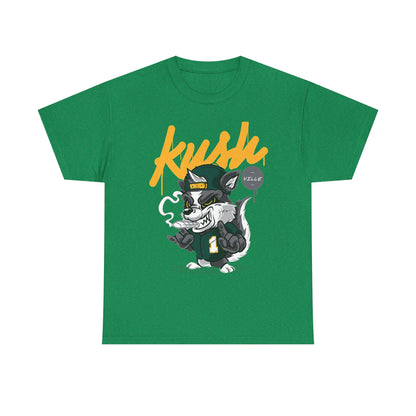 Kush Vibe Unisex Heavy Cotton Tee - Trendy Streetwear Graphic T-Shirt