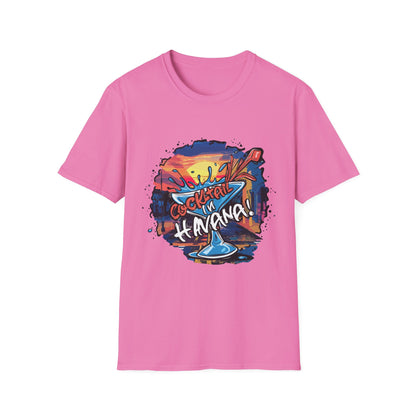 Colorful Cocktail Havana Unisex T-Shirt, Summer Vibes, Beach Wear, Party Shirt, Gift for Friends
