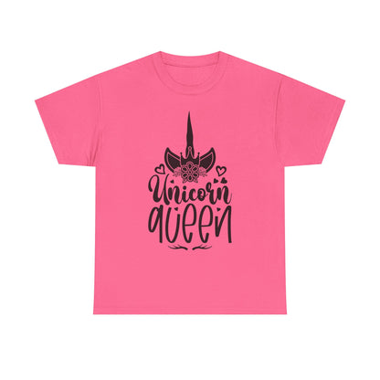 Unicorn Queen Unisex Heavy Cotton Tee - Fun and Playful Graphic T-Shirt for Unicorn Lovers