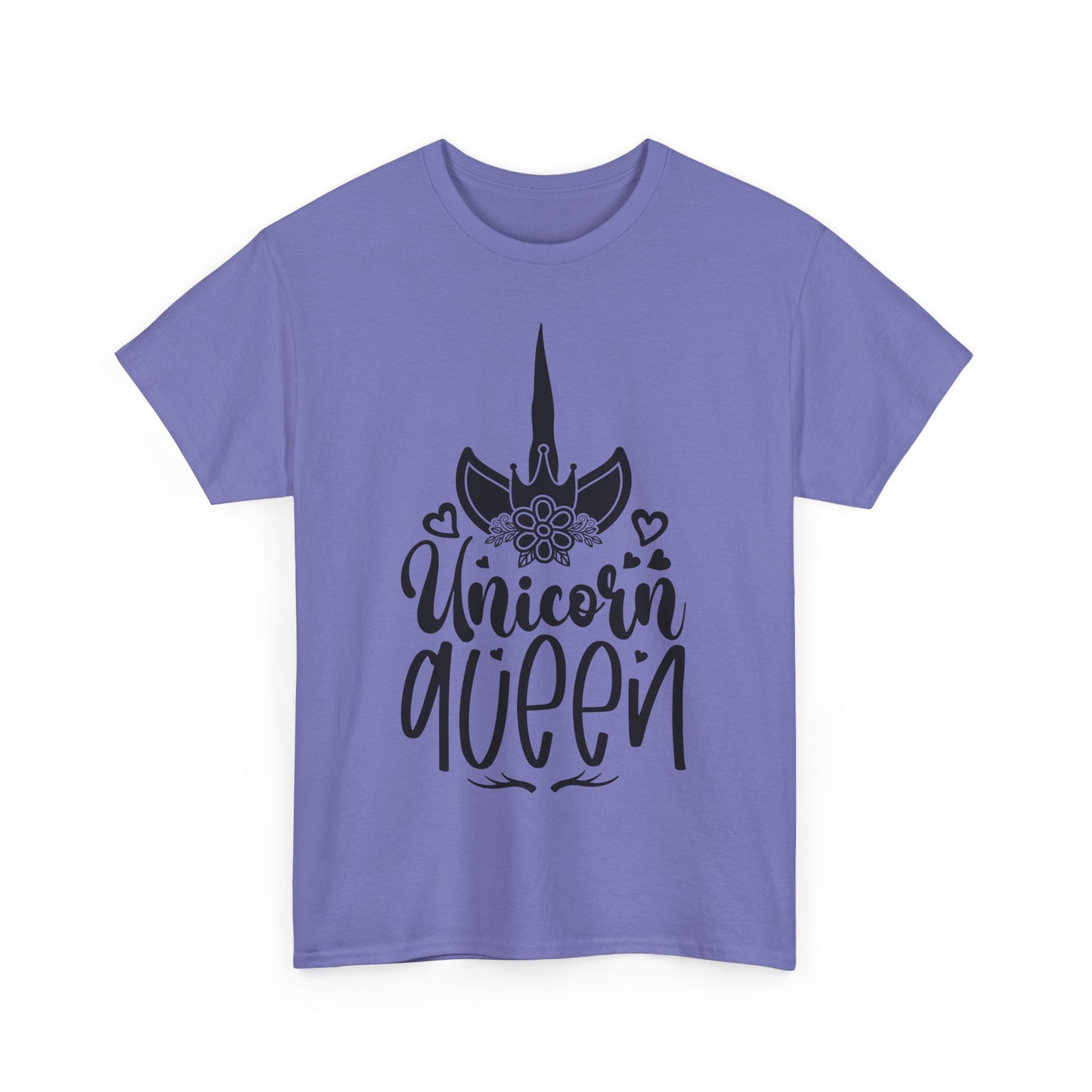 Unicorn Queen Unisex Heavy Cotton Tee - Fun and Playful Graphic T-Shirt for Unicorn Lovers