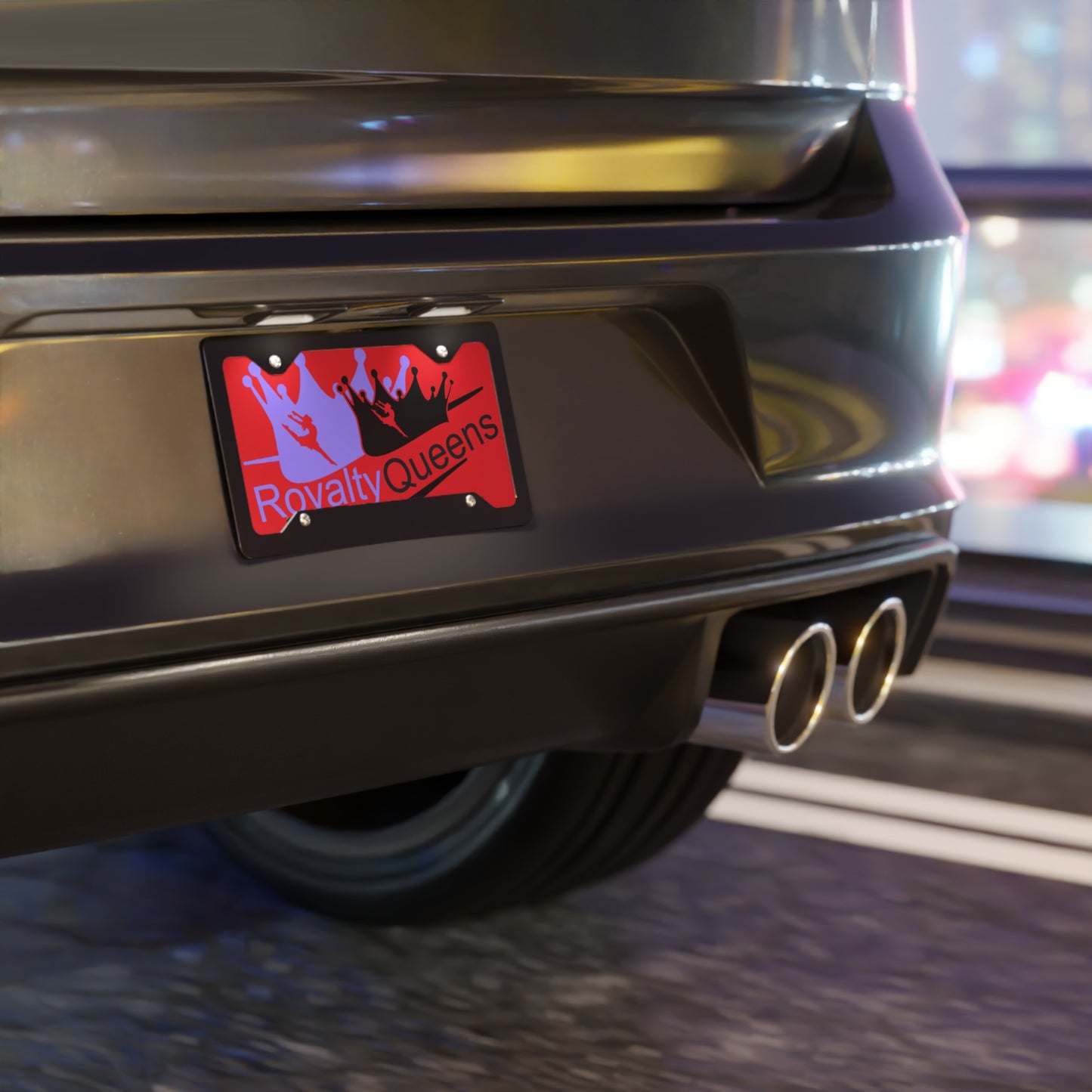 Royalty Queens Vanity Plate - Personalized Car Decor, Fun Gift for Queens, Birthday Celebration, Custom License Plate, Unique Auto Accessory