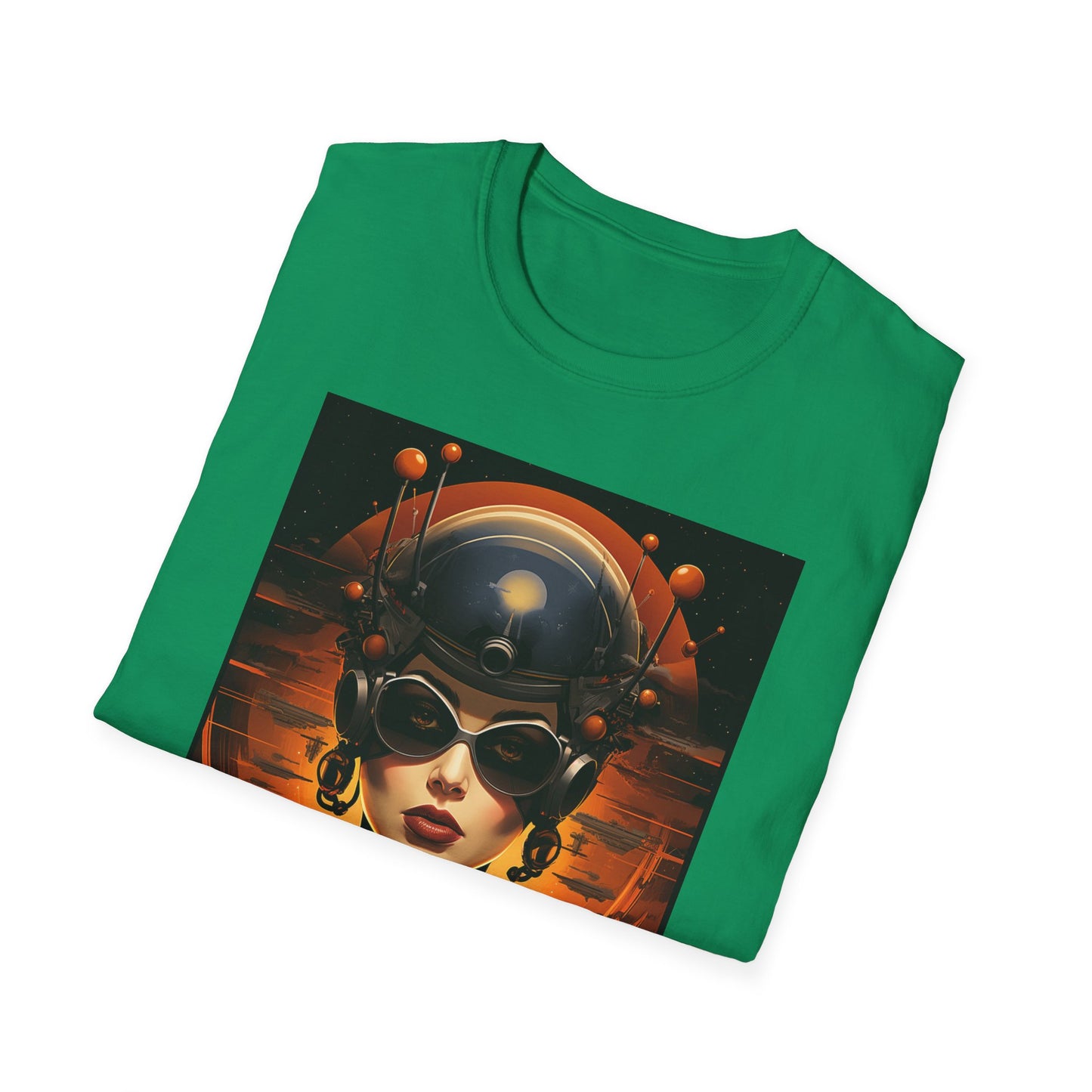 Futuristic Graphic Tee - Unisex Softstyle T-Shirt with Sci-Fi Design