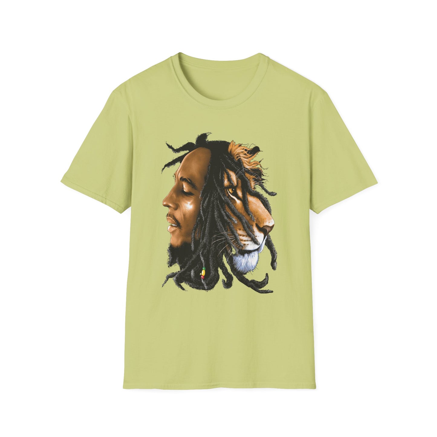 Rasta Lion Unisex Softstyle T-Shirt - Reggae Vibes Inspired Apparel