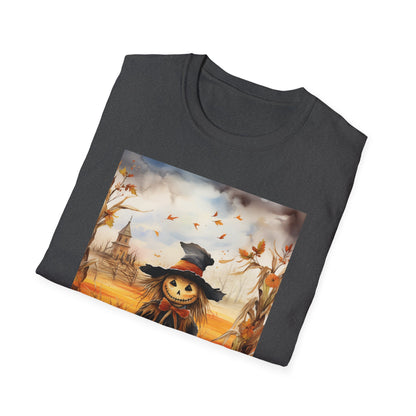 Autumn Scarecrow T-Shirt - Cozy Fall Tee, Pumpkin Patch Shirt, Halloween Apparel, Harvest Festival Gear, Unisex Seasonal Top