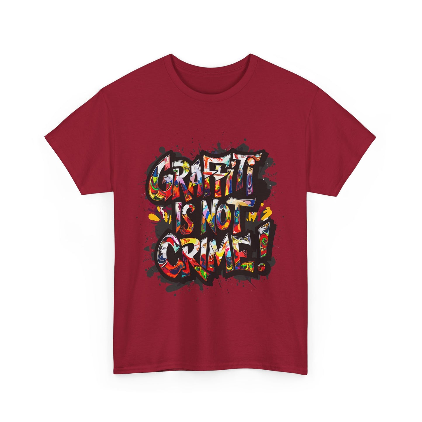 Craft is Not a Crime Unisex Heavy Cotton Tee, Graffiti Art Shirt, Streetwear, Gift for Artists, Art Lover's Top, Trendy Graphic Tee