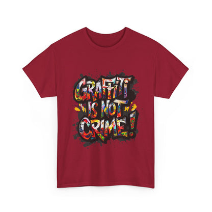 Craft is Not a Crime Unisex Heavy Cotton Tee, Graffiti Art Shirt, Streetwear, Gift for Artists, Art Lover's Top, Trendy Graphic Tee
