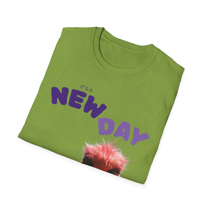 Funny New Day Unisex Softstyle T-Shirt – Perfect for Casual Vibes & Everyday Wear