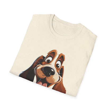 Cute Cartoon Dog Unisex Softstyle T-Shirt - Perfect for Pet Lovers
