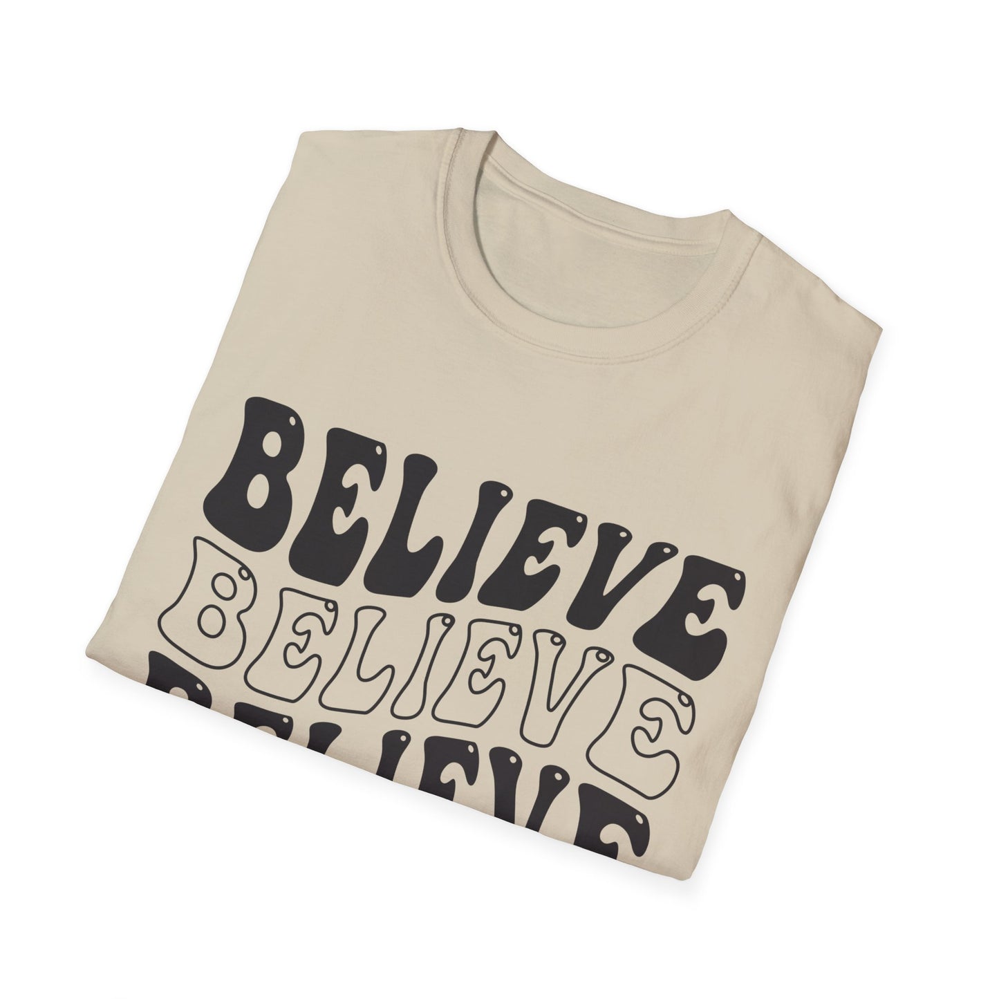 Believe Graphic Tee - Unisex Softstyle T-Shirt, Inspirational Shirt, Motivational Gift, Casual Wear, Everyday Style