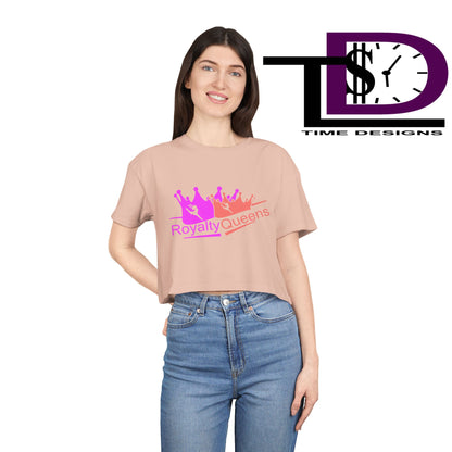 Royalty Queens Crop Tee - Stylish Women's Fashion for Birthdays, Festivals, Casual Wear, Gifts for Her, Trendy Outfit