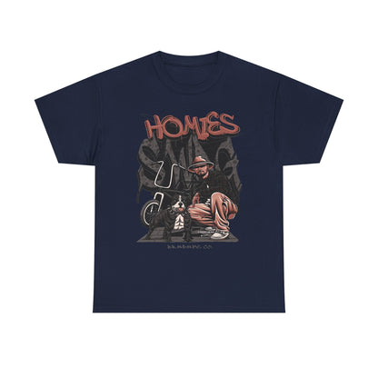 Graphic Unisex Heavy Cotton Tee - 'Homies' Casual Style