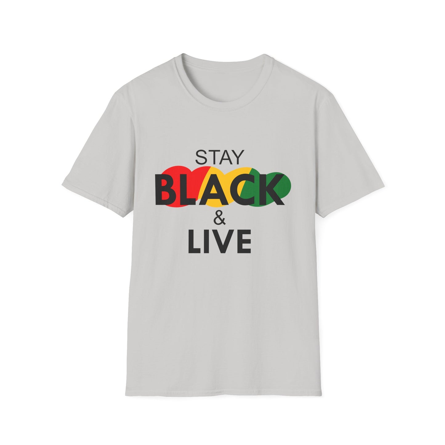 Unisex Softstyle T-Shirt: Stay Black & Live Tee for Activism, Streetwear, Casual Wear, Gifts for Culture Lovers, Statement Shirt