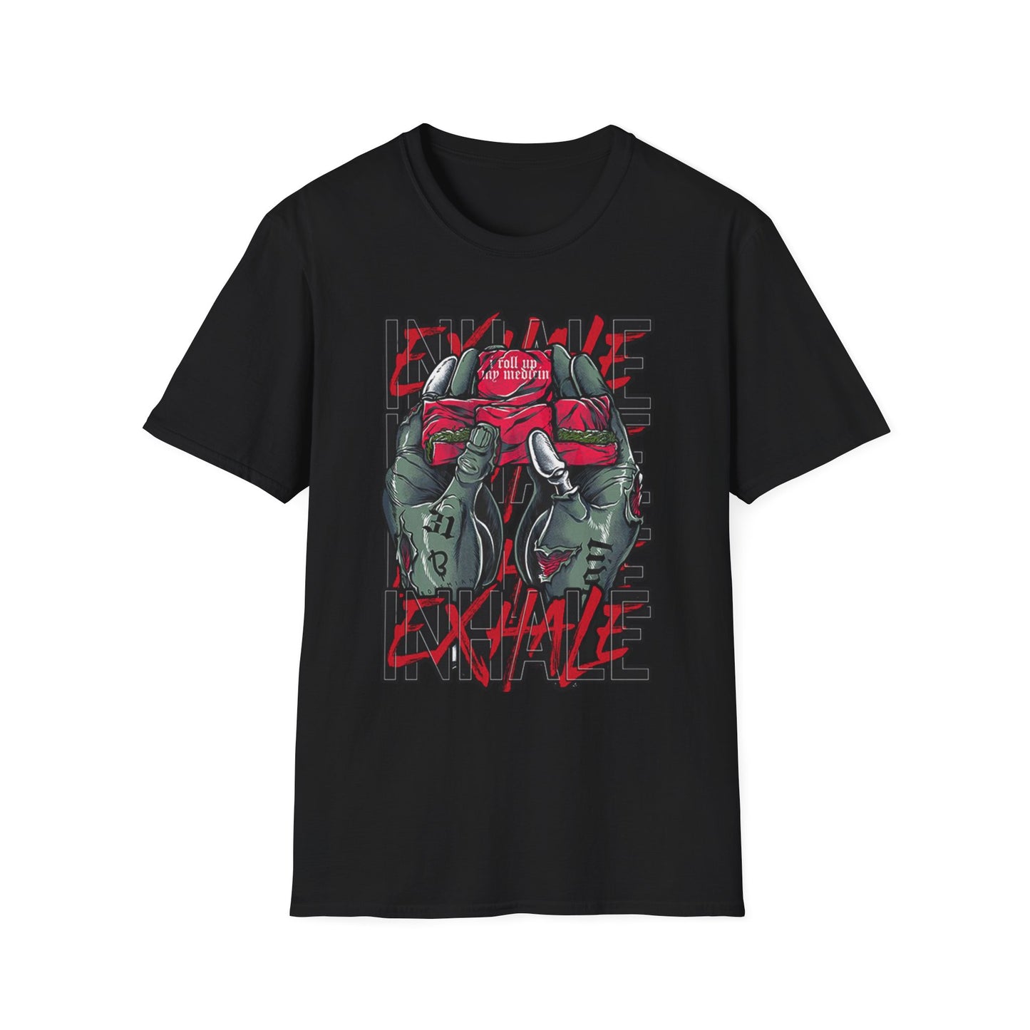 Graphic Unisex Softstyle T-Shirt - 'Exhale' Design