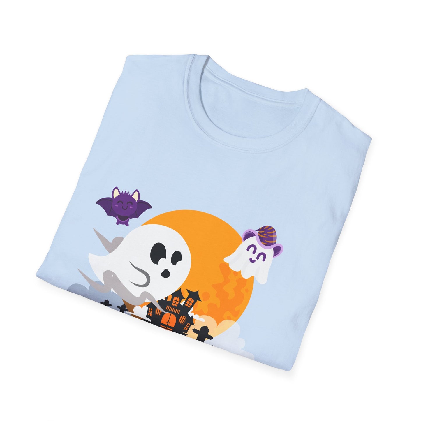 Halloween Ghost T-Shirt, Unisex Softstyle Tee, Spooky Season Shirt, Halloween Costume Top, Fall Festival Apparel