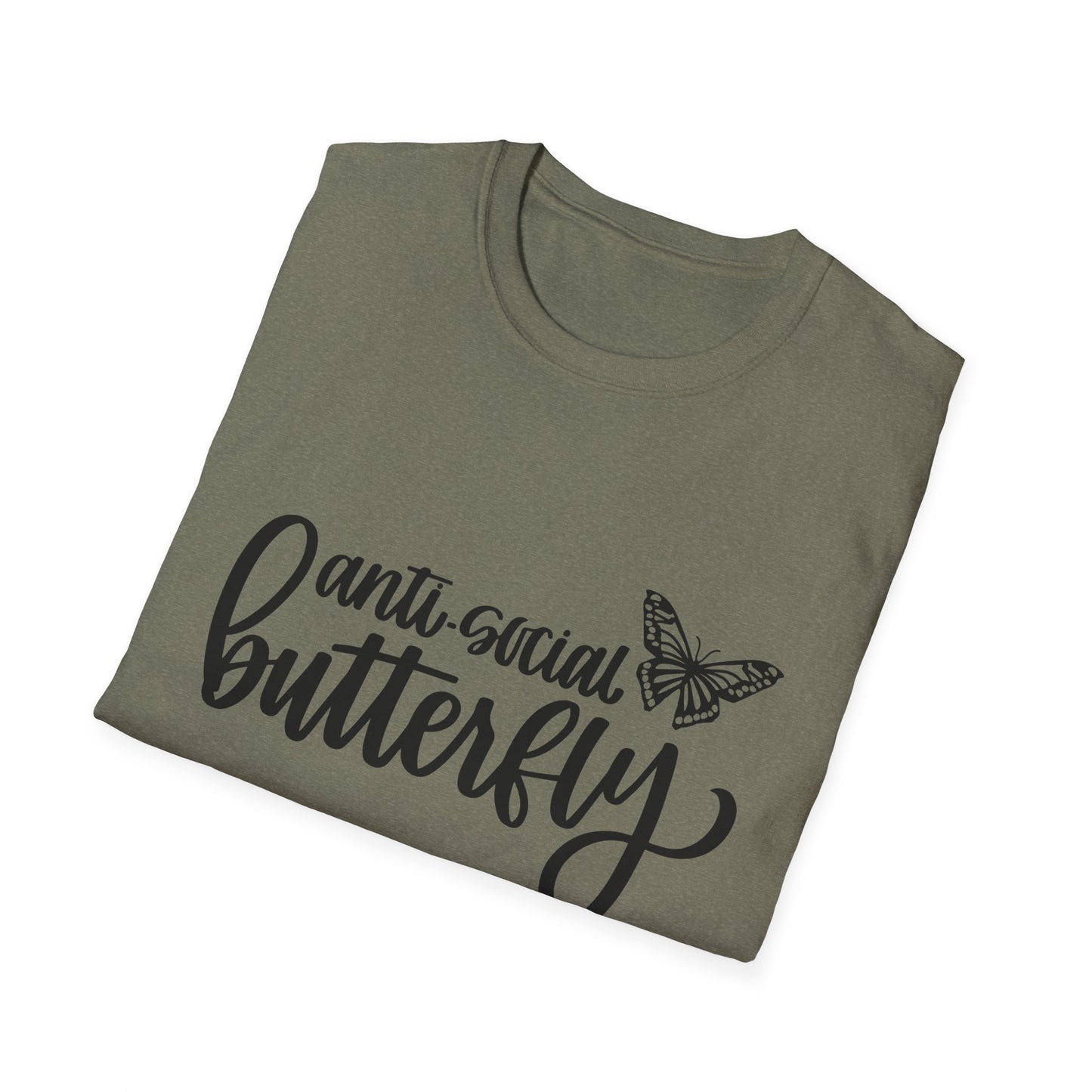 Anti-Social Butterfly Unisex Softstyle T-Shirt - Perfect for Introverts