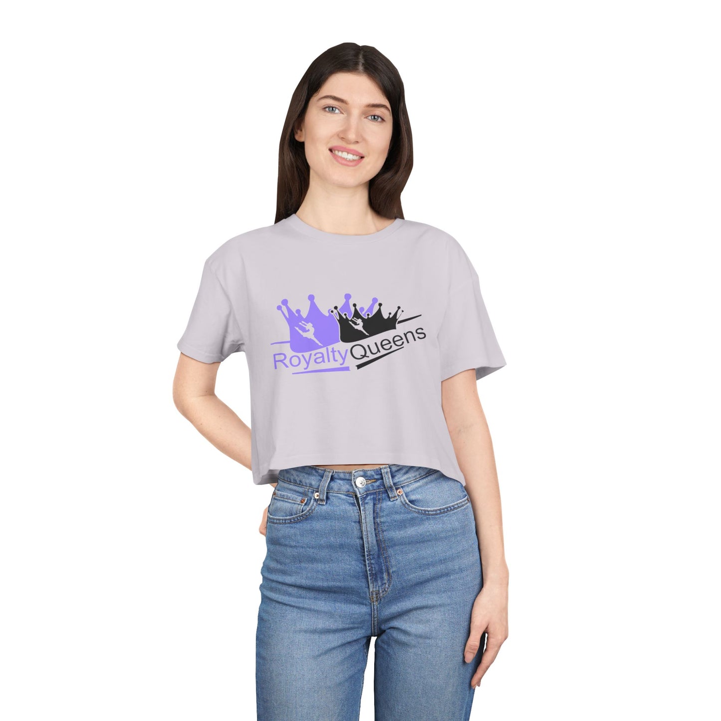 Royalty Queens Women's Crop Tee - Empowerment Top, Casual Wear, Birthday Gift, Summer Fashion, Confidence Boost