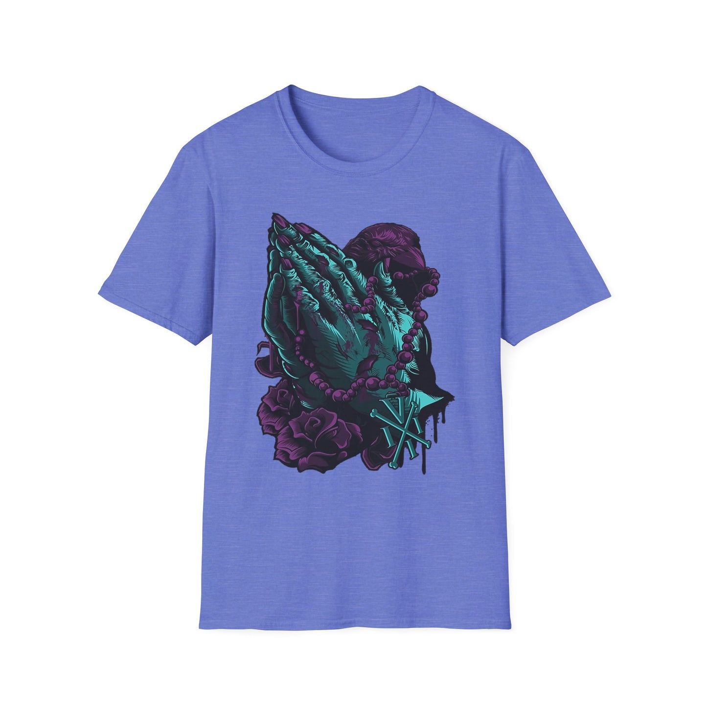 Spiritual Vibes Unisex Softstyle T-Shirt - Praying Hands Design