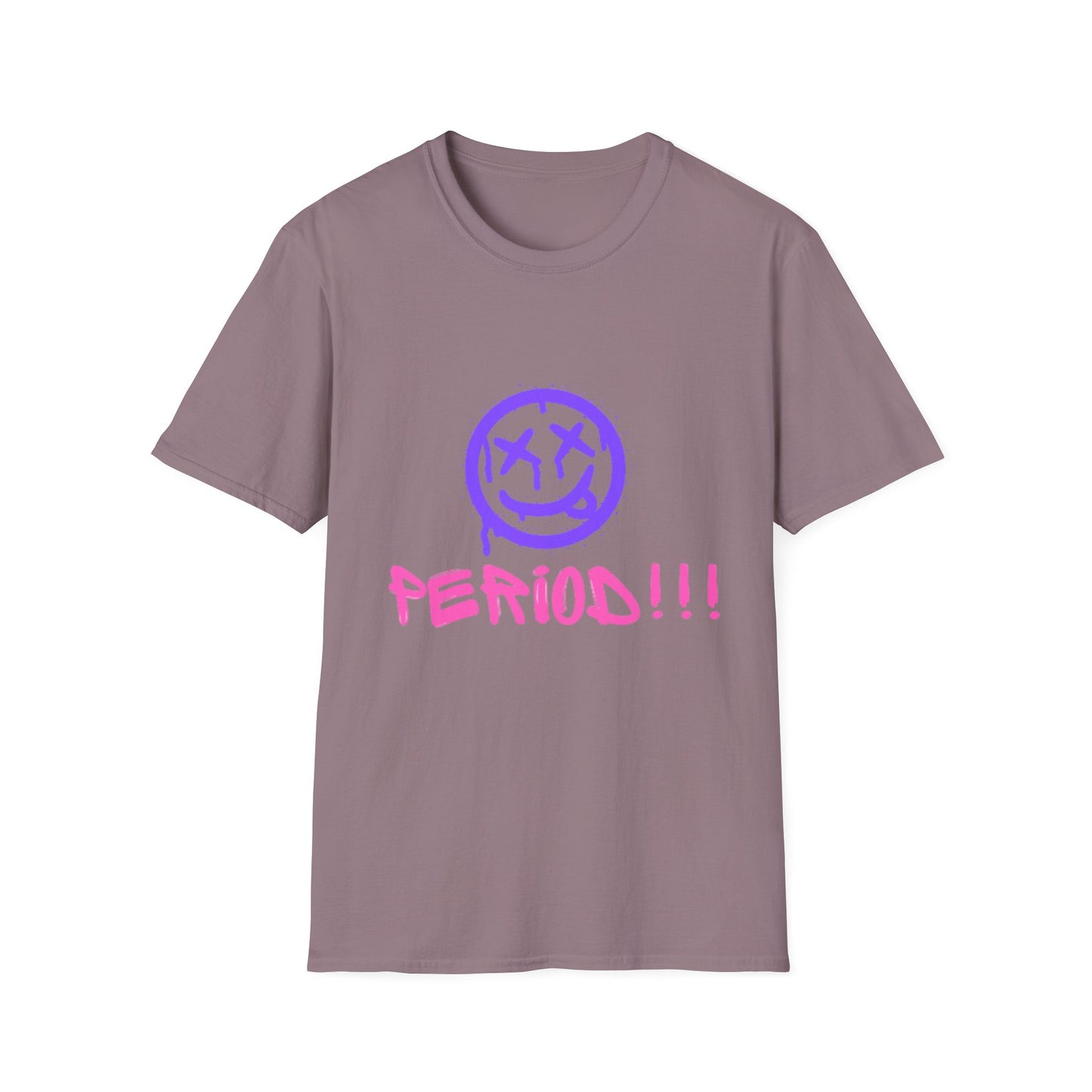 Vibrant Graphic Tee - 'PERIOD!!!' Unisex Softstyle T-Shirt, Trendy Casual Wear, Gift for Friends, Statement Tee, Everyday Comfort