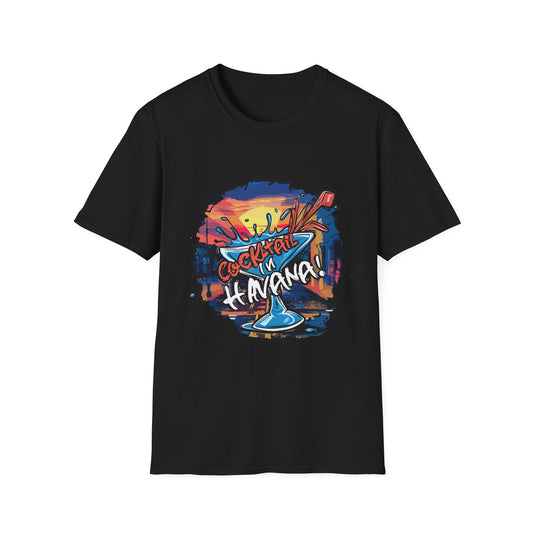 Colorful Cocktail Havana Unisex T-Shirt, Summer Vibes, Beach Wear, Party Shirt, Gift for Friends