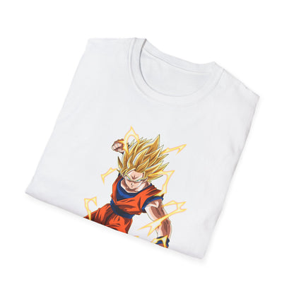 Super Saiyan Goku Unisex Softstyle T-Shirt, Anime Shirt, Dragon Ball Z Tee, Gift for Fans, Streetwear Apparel