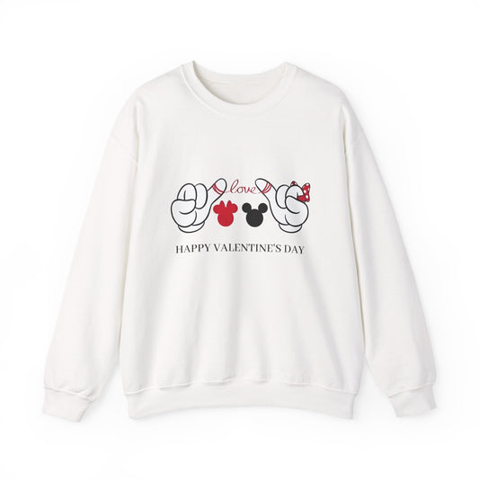 Valentine’s Day Mickey & Minnie Love Crewneck Sweatshirt