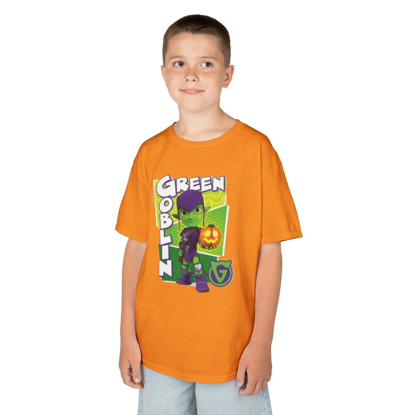 Kids Green Goblin Tee - Fun Halloween T-Shirt for Kids