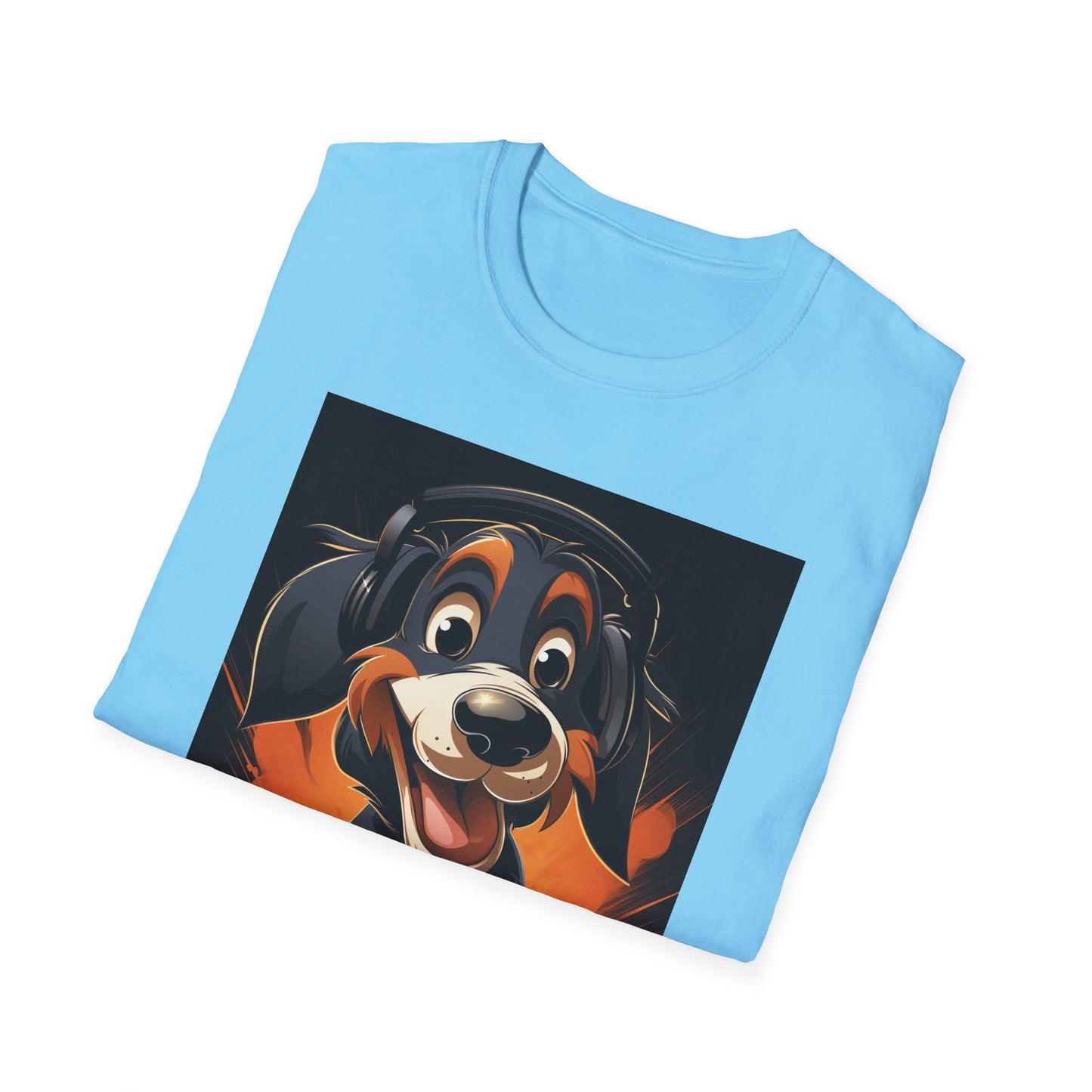 Happy Dog Graphic Unisex Softstyle T-Shirt - Perfect for Dog Lovers