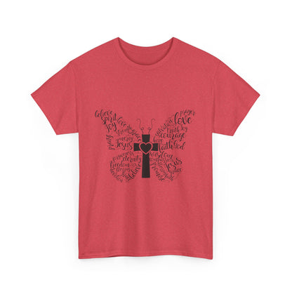 Inspirational Butterfly Unisex Heavy Cotton Tee - Love and Hope Design