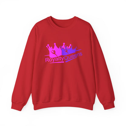 Royalty Queens Crewneck Sweatshirt — Pink & Purple Crown Graphic
