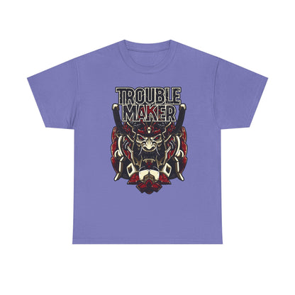 Trouble Maker Graphic Tee - Unisex Heavy Cotton Shirt for Rebels and Mischiefs