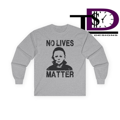 Halloween Horror Long Sleeve Tee, Unisex Cotton Shirt, Graphic Tee, Statement Top, Gifts for Horror Fans, Casual Wear