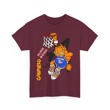 Garfield Basketball Unisex Heavy Cotton Tee - Fun Streetwear for Cat Lovers