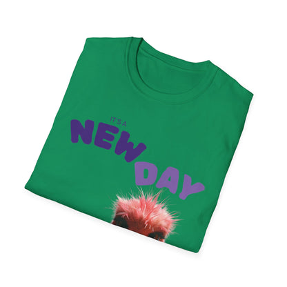 Funny New Day Unisex Softstyle T-Shirt – Perfect for Casual Vibes & Everyday Wear